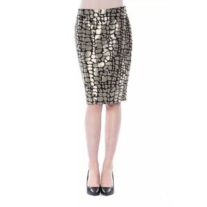 BYBLOS Elegant Gold-Tone and Black Tube Skirt